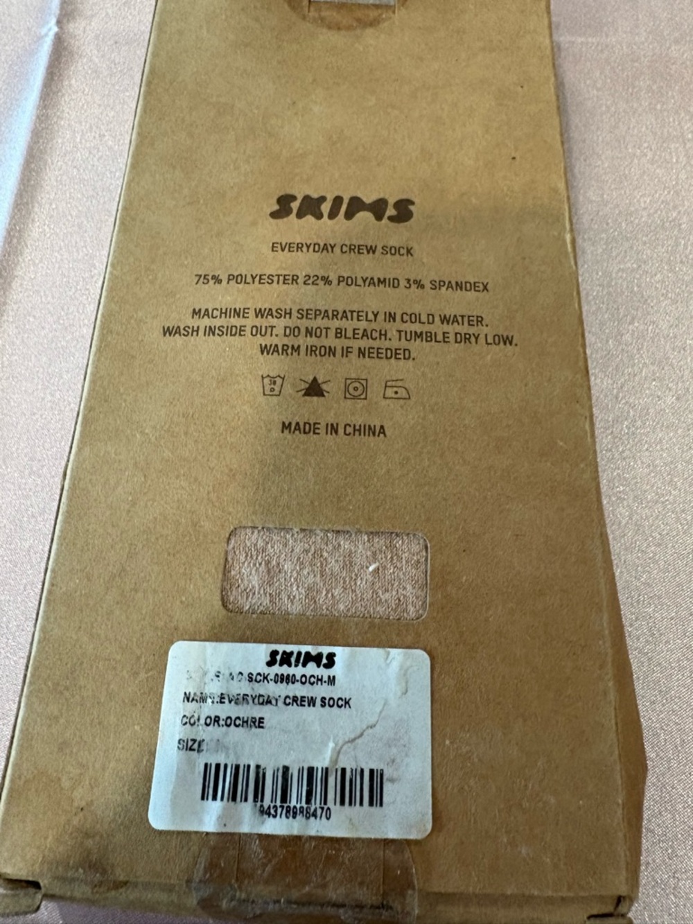 SKIMS Everyday Crew Sock - Ochre